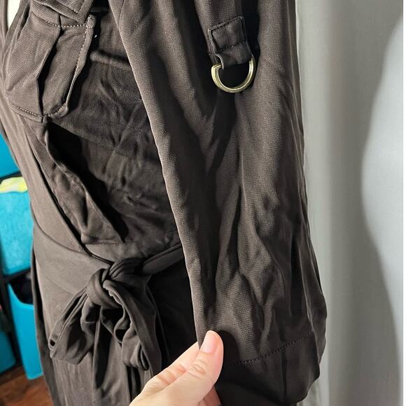 Diane Von Furstenberg Brown Safari Style Wrap Dress Size 8 - Picture 2 of 5